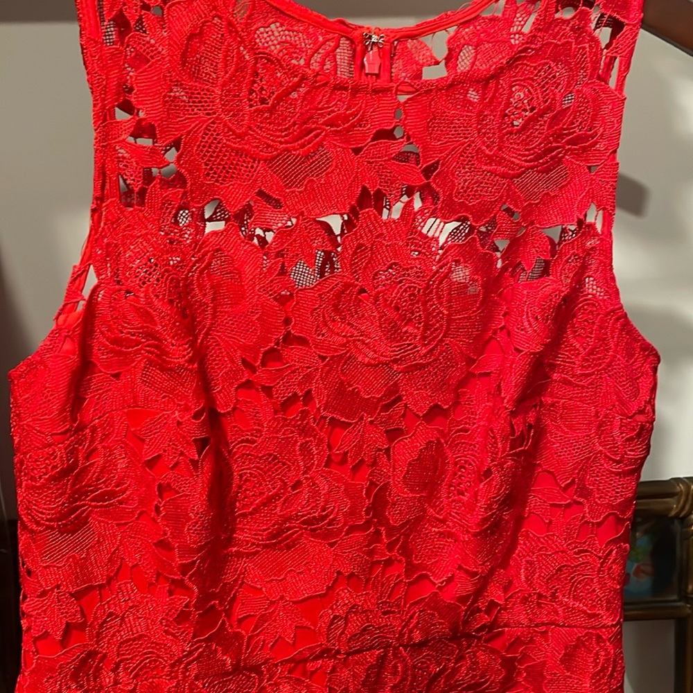 Julia Jordan red lace dress